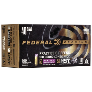 Federal Practice & Defend HST/Syntech Combo .40 S&W 180 gr 1010 fps 100/ct