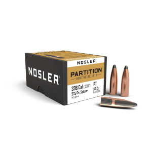 Nosler Nosler Partition Rifle Bullets .338 cal .338" 225 gr SPT 50/ct - $106.99 at Natchez Shooting & Outdoors