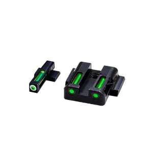 HIVIZ LiteWave H3 sight Green LitePipe/White front ring fits S&W Shield models
