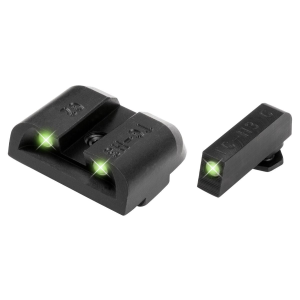 Truglo Tritium Pro Night Sights Fit Glock MOS 20, 21, 25, 28, 29, 30, 31, 32, 37, 40 and 41 - White Outline Front/Rear Green