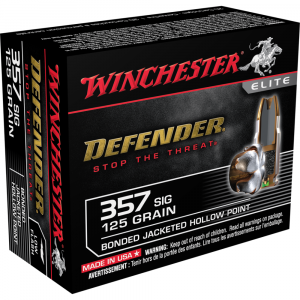 Winchester PDX1 Defender Handgun Ammunition .357 SIG 125 gr. PDX1 1350 fps 20/ct