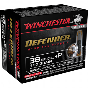 Winchester Defender Handgun Ammo .38 Special +P 130 gr JHP 950 fps 20/ct