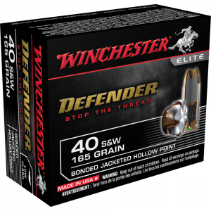 Winchester PDX1 Defender Handgun Ammunition .40 S&W 165 gr JHP 1140 fps 20/ct