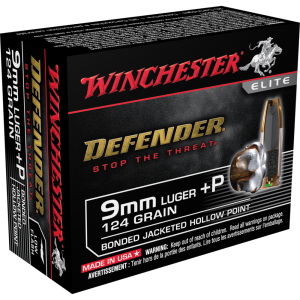 Winchester Winchester PDX1 Defender Handgun Ammunition 9mm Luger (+P) 124 gr JHP 1200 fps 20/ct - $35.99 at Natchez Shooting & Outdoors
