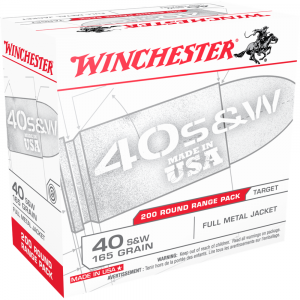 Winchester Target Handgun Ammunition .40 S&W 165 gr. FMJ 1060 fps 200/ct