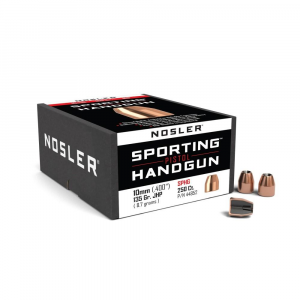 Nosler Sporting Handgun Pistol Bullets .40/10mm .400" 135 gr JHP 250/ct