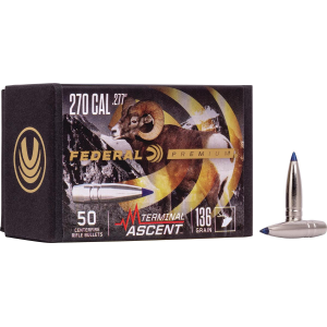FEDERAL .277 CALIBER 136GR TERMINAL ASCENT COMP BULLET  50RD
