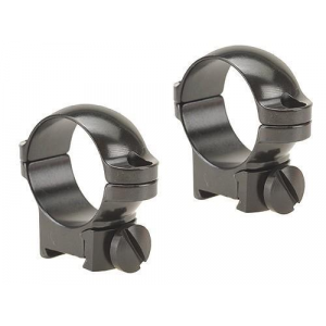 Leupold 2-Piece Solid Steel Ringmounts - Sako 1", Low, Gloss Black
