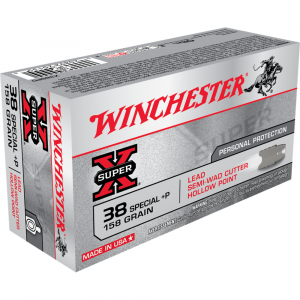 Winchester Super-X Handgun Ammunition .38 Spl (+P) 158 gr. HP 890 fps 50/ct
