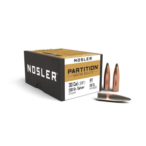 Nosler Nosler Partition Rifle Bullets .30 cal .308" 200 gr SPT 50/ct - $82.99 at Natchez Shooting & Outdoors