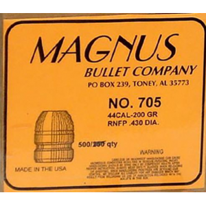 Magnus RNFP Bullets .44 Cal .430" 200gr 500/ct