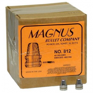 Allstar/Magnus Swaged Lead Bullets .45 cal .452" 200 gr SWC 500/ct