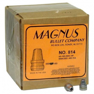 Allstar/Magnus Swaged Lead Bullets .45 cal .452" 185 gr SWCHP 500/ct