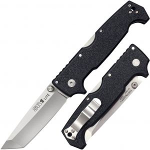 Cold Steel SR1 Lite Tanto Tri-Ad Lock Knife Black Griv-Ex - 4" Blade Satin