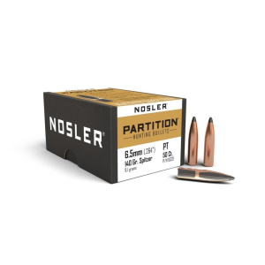 Nosler Nosler Partition Rifle Bullets 6.5mm .264" 140 gr SPT 50/ct - $74.49 at Natchez Shooting & Outdoors