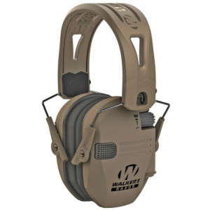 Walker's  Razor Tacti-Grip Ear Muffs -FDE with FDE Band 23NRR