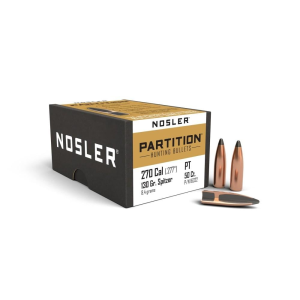 Nosler Nosler Partition Rifle Bullets .270 cal .277" 130 gr SPT 50/ct - $71.99 at Natchez Shooting & Outdoors