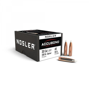 Nosler AccuBond Bullets .30 cal .308" 200 gr SBT-ACB 50/ct