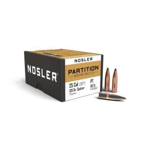 Nosler Nosler Partition Rifle Bullets .25 cal .257" 120 gr SPT 50/ct - $71.49 at Natchez Shooting & Outdoors