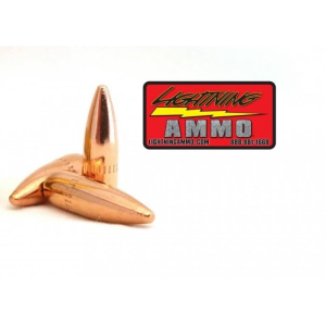 Lightning Ammo Rifle Bullets .22 Cal .224" 55 gr FMJ-BT w/c  500/ct Box