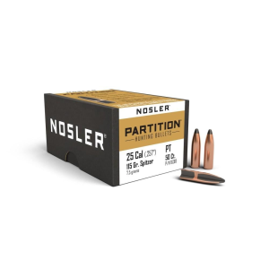 Nosler Nosler Partition Rifle Bullets .25 cal .257" 115 gr SPT 50/ct - $68.99 at Natchez Shooting & Outdoors