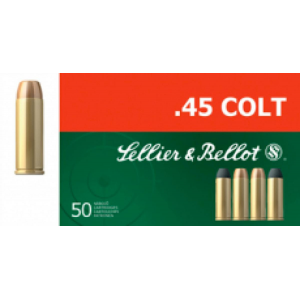 Sellier & Bellot Pistol & Revolver Ammo .45 Long Colt 250 gr LFN 50/Box