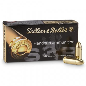 Sellier & Bellot Pistol & Revolver Ammo 9mm Luger 124 gr FMJ 1181 fps 50/ct