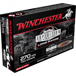 Winchester Expedition Big Game Long Range Rifle Ammunition .270 Win 150 gr. AB 2900 fps 20/ct