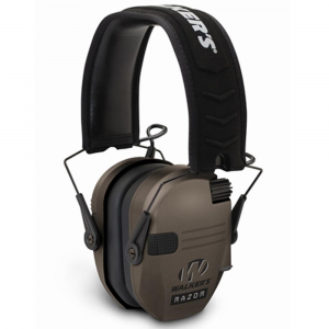 Walker's Game Razor Slim Shooter Folding Ear Muffs-Dark Earth