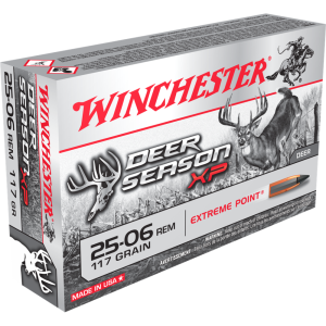 Winchester Winchester Deer Season XP Rifle Ammunition .25-06 Rem 117 gr. PT 3100 fps 20/ct - $42.99 at Natchez Shooting & Outdoors