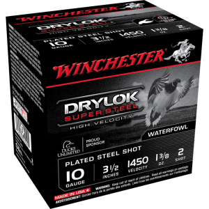 Winchester Supreme High-Velocity Drylok Super Steel Waterfowl Shotshells 10 ga 3 1/2" MAX 1-3/8 oz #2 1450 fps 25/ct