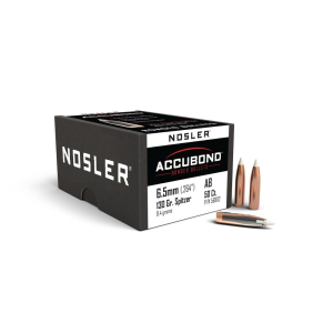 Nosler Nosler AccuBond Rifle Bullets 6.5mm .264" 130 gr SBT-ACB 50/ct - $54.49 at Natchez Shooting & Outdoors