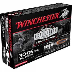 Winchester Expedition Big Game Long Range Rifle Ammunition .30-06 Sprg 190 gr. AB 2750 fps 20/ct