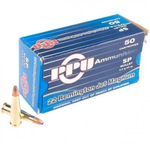 PPU Rifle Ammunition .22 Rem Jet Magnum 45 gr SP 770 fps  50/ct