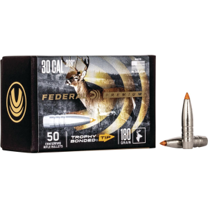 Federal FEDERAL .308 CALIBER 180GR TROPHY BONDED TIP CB BULLET 50RD - $48.49 at Natchez Shooting & Outdoors