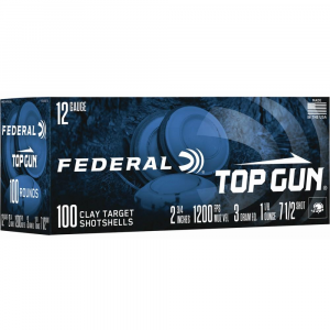 Federal Top Gun Shotshells 12ga  2-3/4" 1-1/8oz 1180 fps #7.5 100/ct