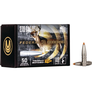 Federal FEDERAL .277 CALIBER 140GR TROPHY BONDED TIP CB BULLET 50RD - $48.99 at Natchez Shooting & Outdoors