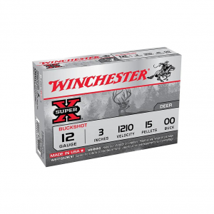Winchester Super-X Buckshot Shotshells 12 ga 3" 1210 fps #00 15/ct