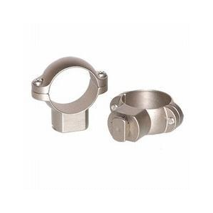 Leupold 2-Piece STD Windage Adjustable Steel Rings 1", High, Silver