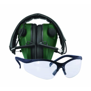 Caldwell E-MAX LoPro Electronic Muffs With Shooting Glasses
