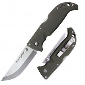 Cold Steel Finn Wolf Lockback Folding Knife - 3-1/2" Blade OD Green