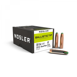 Nosler Ballistic Tip Hunting Bullets .30 cal .308" 220 gr RN-BTIP 50/ct