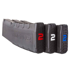 Amend2 AR-15 Rifle Magazine With Red, White and Blue Internals - Black 30/rd 3/pk