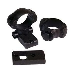 Weaver 2-Piece Grand Slam Steel Dovetail Scope Base & Ring Set - Browning A-Bolt, Black Gloss