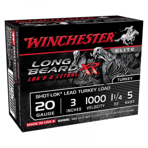 Winchester Long Beard XR Shotshells 20 ga 3" 1-1/4oz 1000 fps #5 10/ct