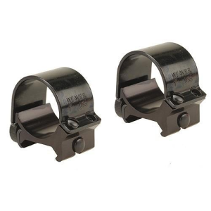 Weaver Detachable Top Mount Aluminum Scope Rings 1" Low - Gloss Black
