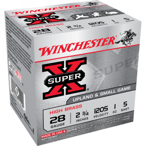 Winchester Super-X Game Shotshells 28 ga 2-3/4" 1 oz 1205 fps #5 25/ct