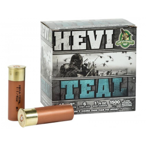 Hevi-Shot Hevi-Teal Shotshells 12 ga 3" 1-1/4 oz 1500 fps #6 25/ct
