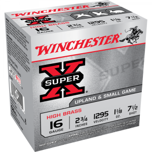 Winchester Super-X High-Brass Shotshells 16 ga 2-3/4" 1-1/8 oz 1295 fps #7.5 25/ct