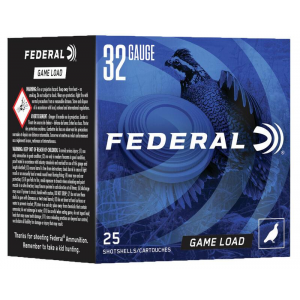 Federal Game Load Upland Shothells 32ga  2-1/2" 1/2oz 1260 fps #8 25/ct
